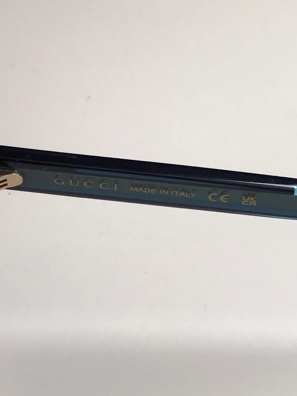 Gucci Blue Transparent Frame Sunglasses